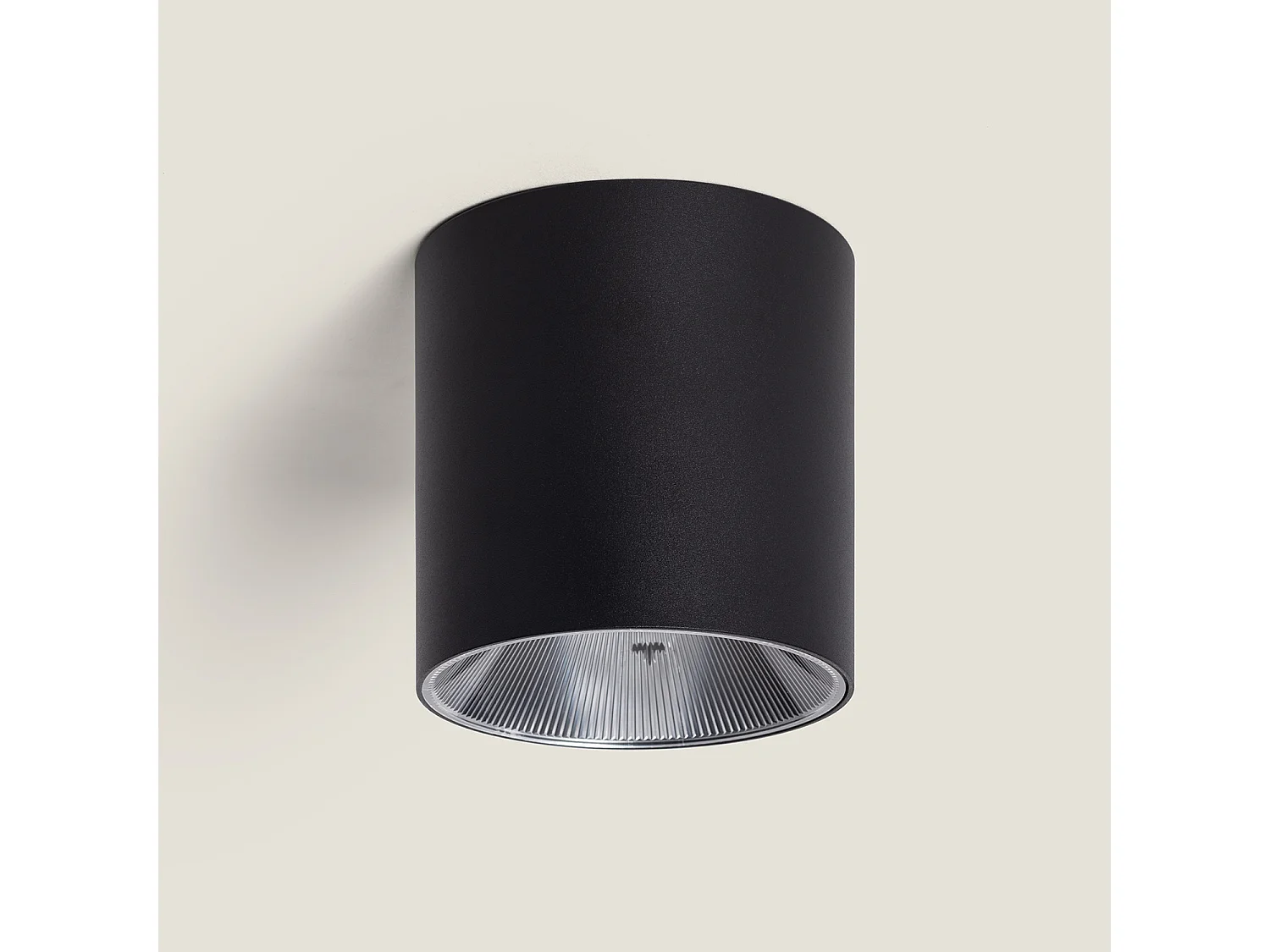 Applique da Soffitto LED 15W Circolare Syrah Nero Selezionabile (Caldo-Naturale) 2700K - 3300K - 4000K