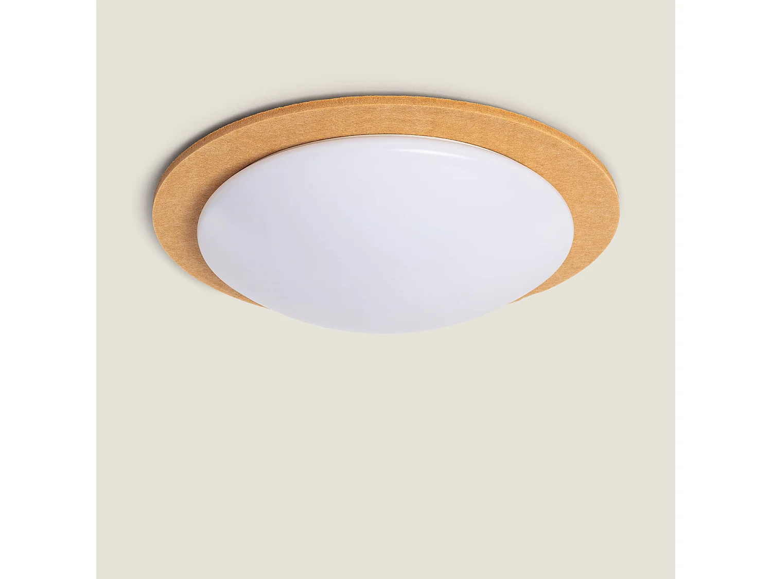 Plafonnier LED 18W Rond Feutre Ø460 mm CCT Sélectionnable Lezhan Camel