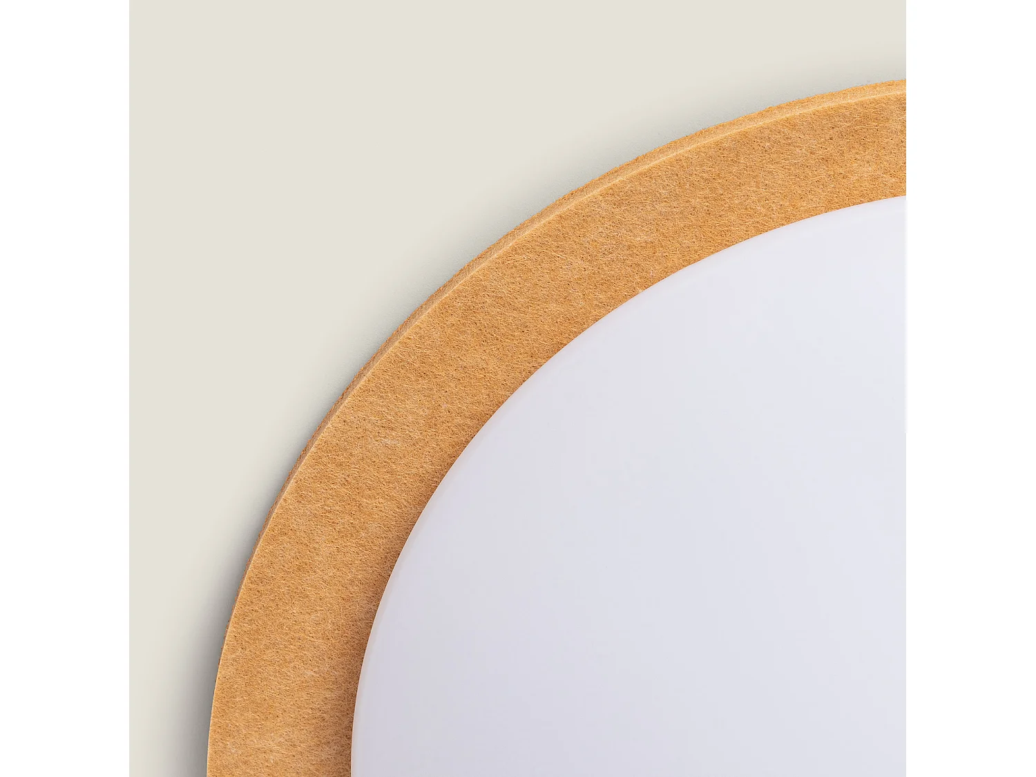 Plafonnier LED 18W Rond Feutre Ø460 mm CCT Sélectionnable Lezhan Camel