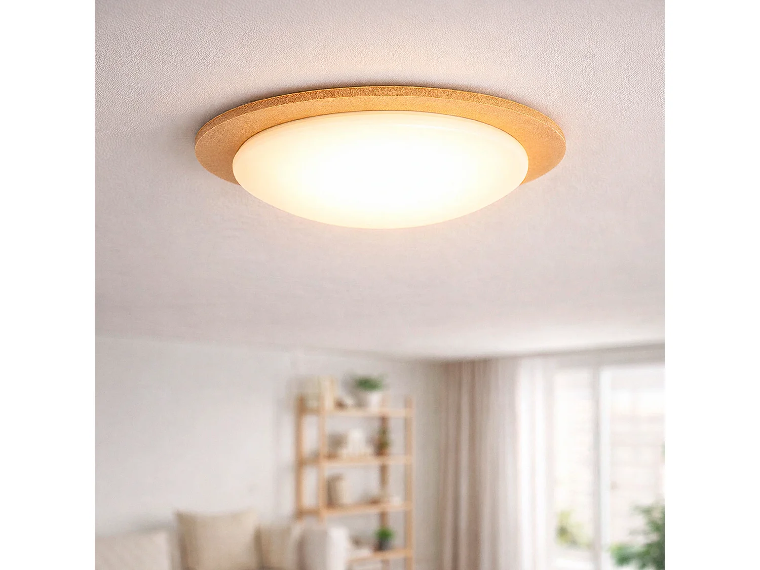 Plafón LED Acústico 18W Circular Fieltro Ø460 mm CCT Seleccionable Lezhan Camel