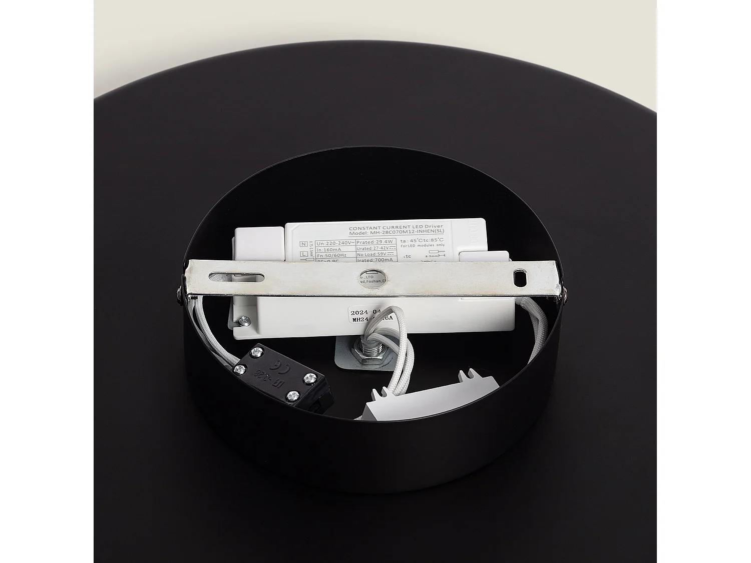 Plafonnier LED 28W Métal CCT Sélectionnable Meisel Noir