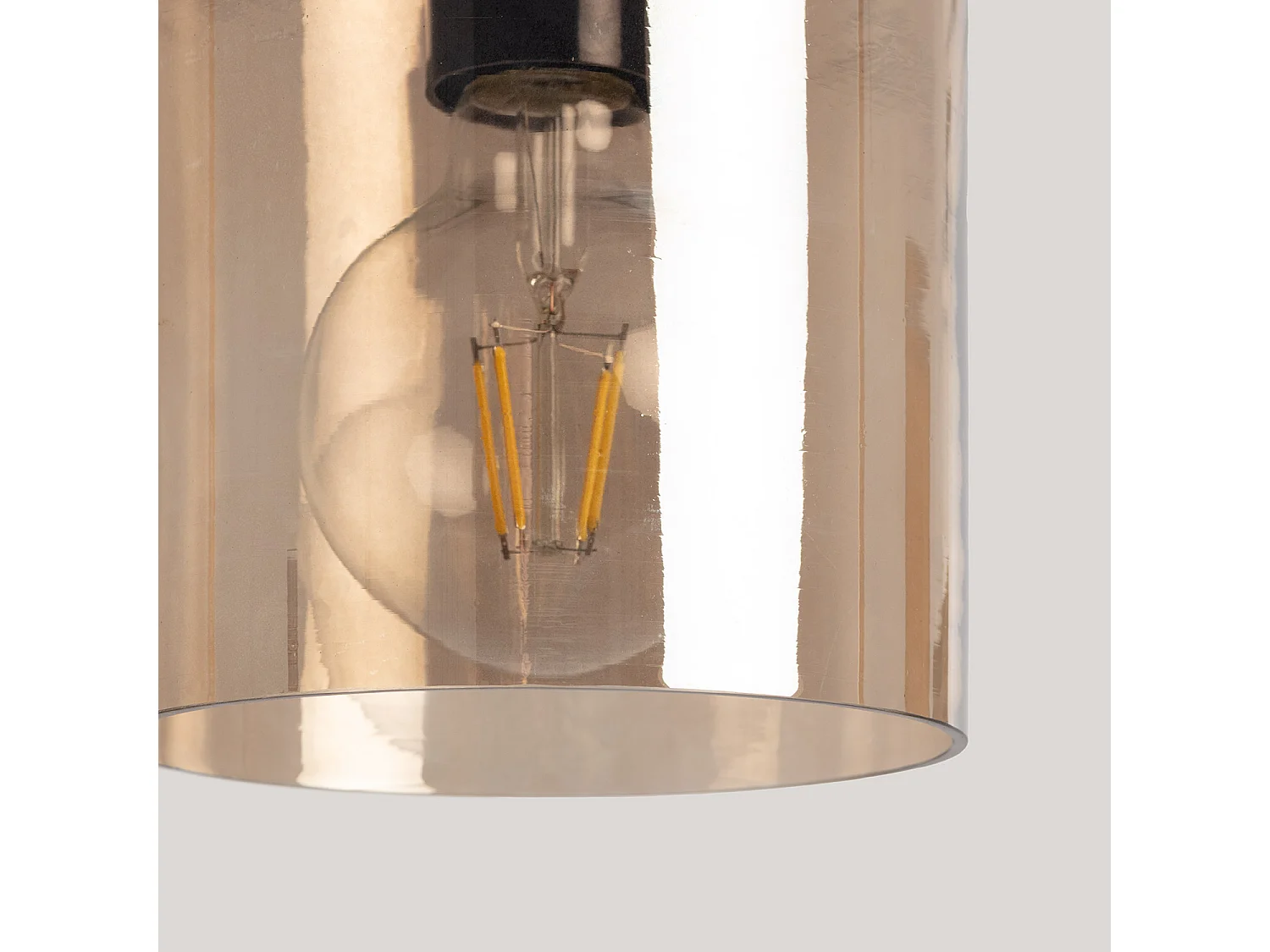 Lámpara Colgante Madera y Cristal Amber Dallas S ILUZZIA Ámbar