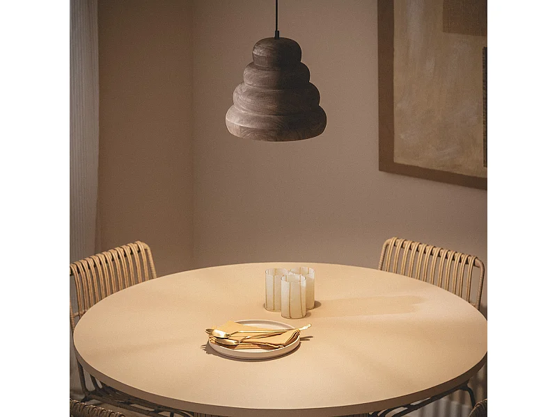 Lampada a Sospensione Legno Dallas I Marrone