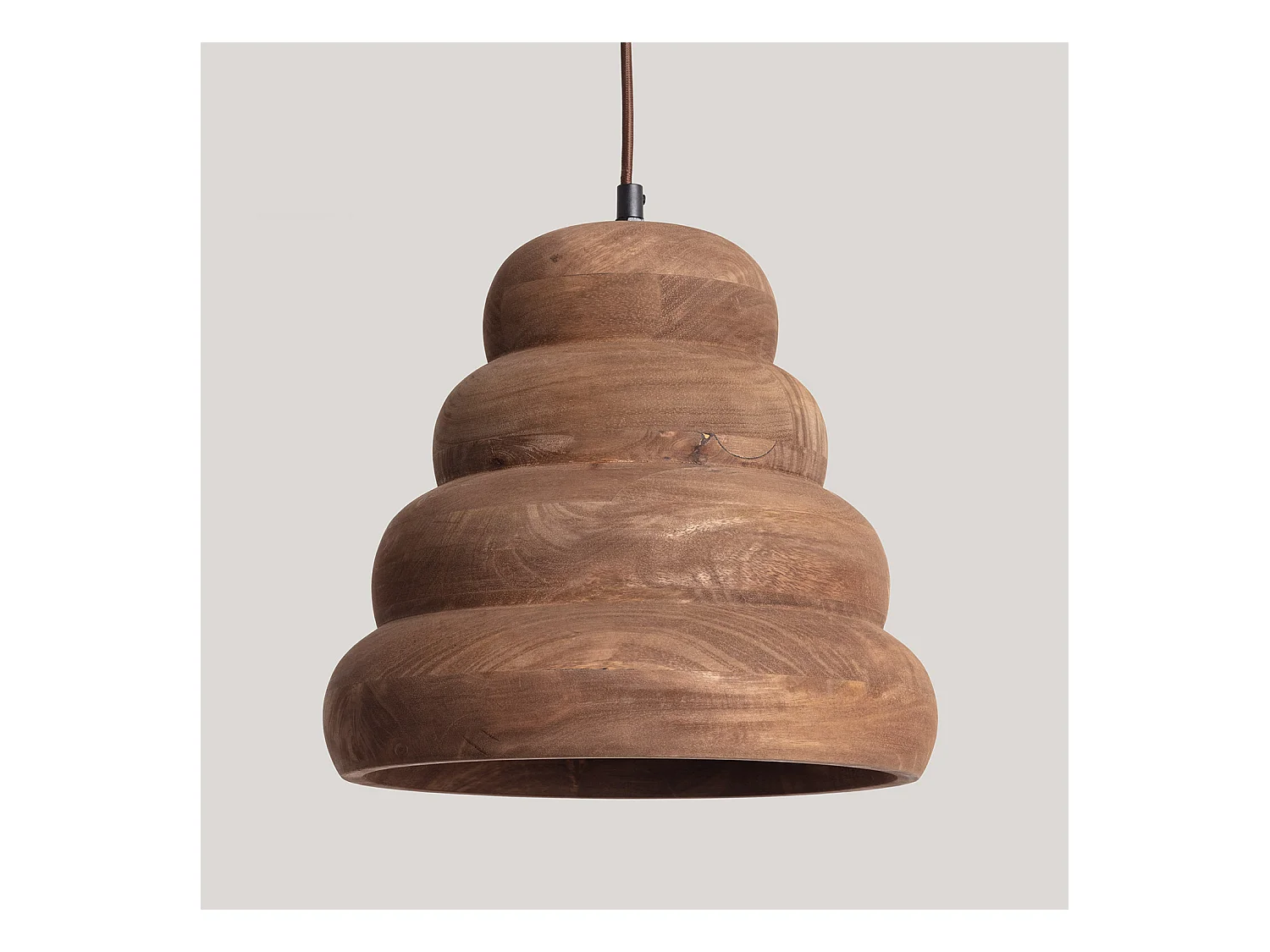 Lampada a Sospensione Legno Dallas I Marrone