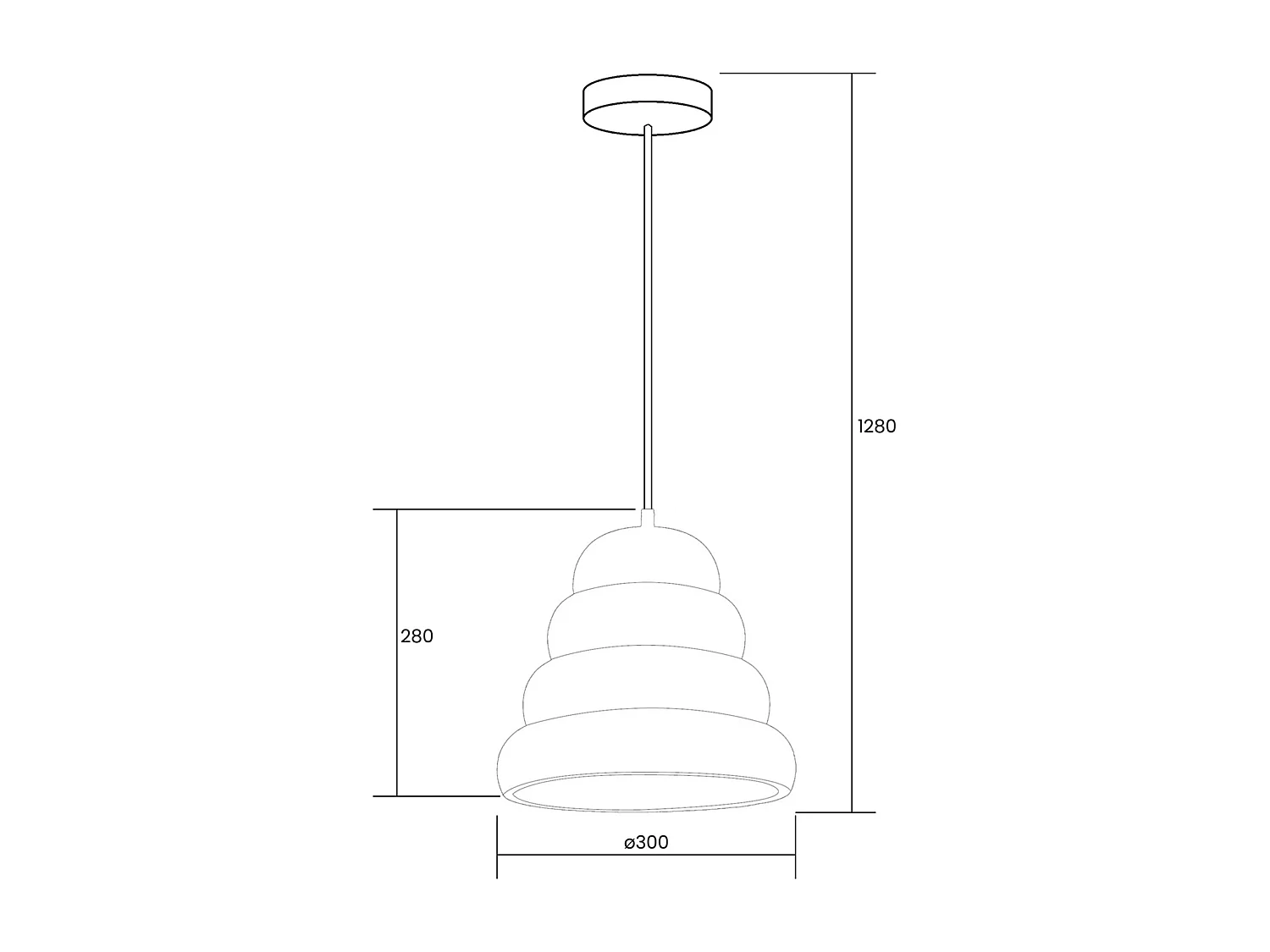 Suspension Bois Dallas I Brun