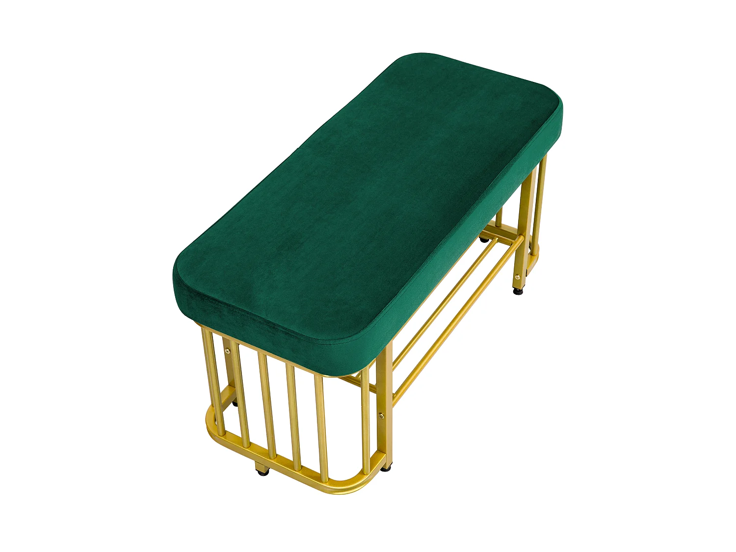 Mueble para zapatos 80×35×39.5 cm - con estantes abiertos - ​​verde+dorado