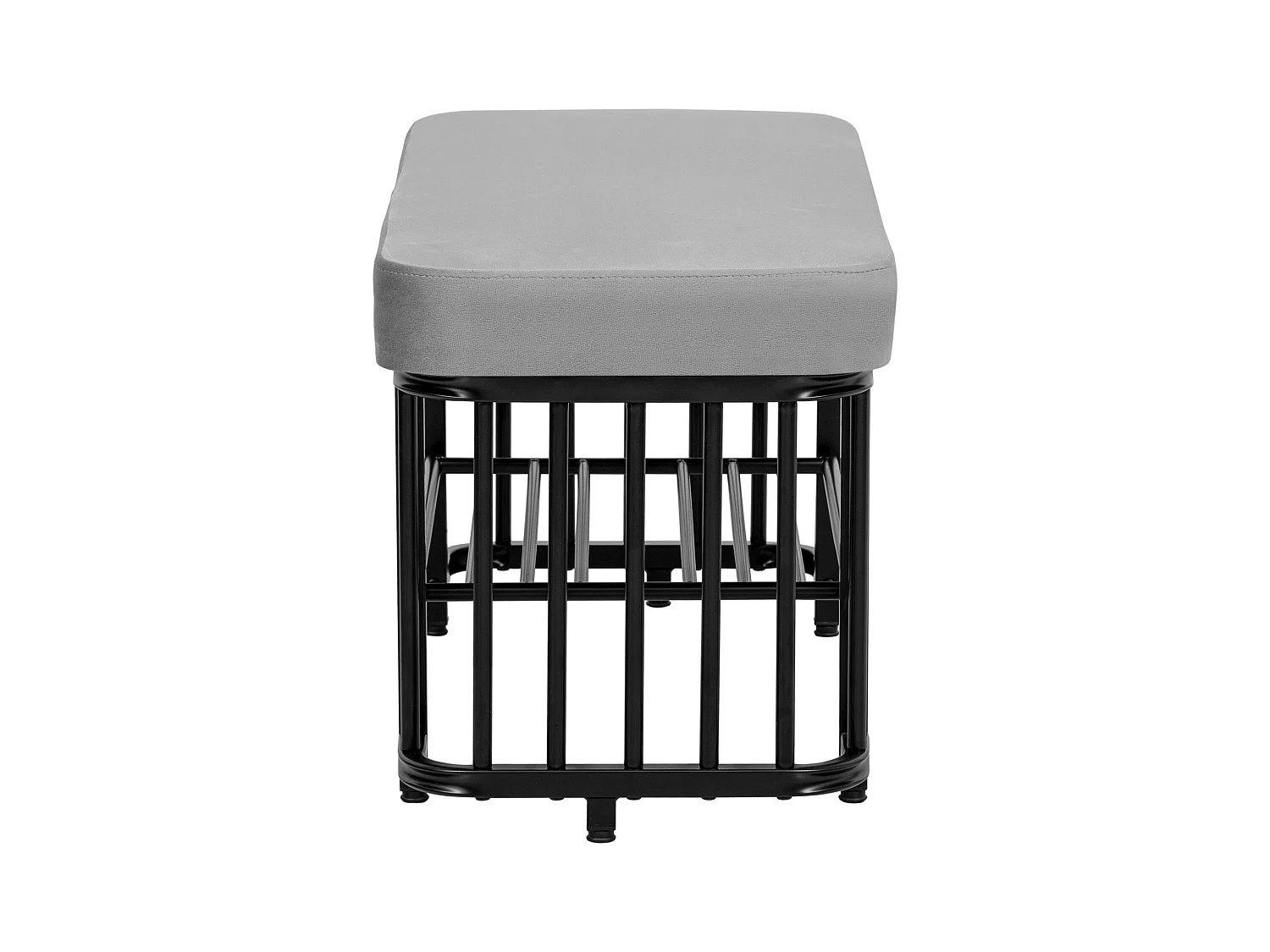 Schoenmeubel 80×35×39.5 cm - met open planken - zwart+grijs