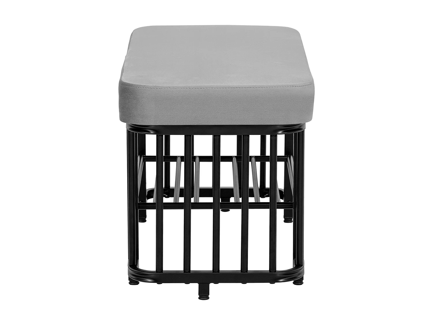 Armário de sapatos 80×35×39.5 cm - com prateleiras abertas - preto+cinza