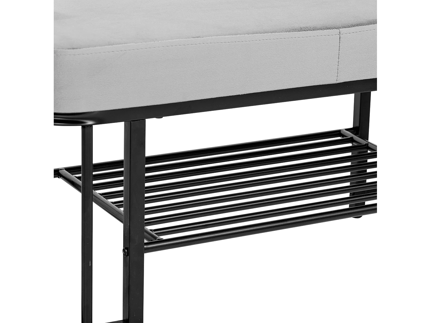 Armário de sapatos 80×35×39.5 cm - com prateleiras abertas - preto+cinza