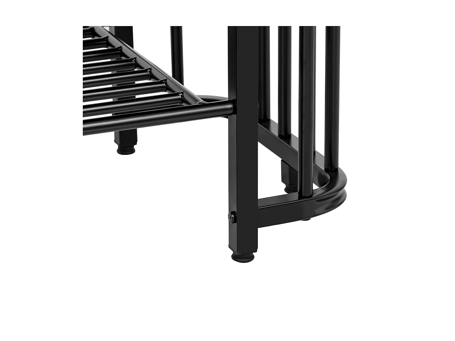 Armário de sapatos 80×35×39.5 cm - com prateleiras abertas - preto+cinza