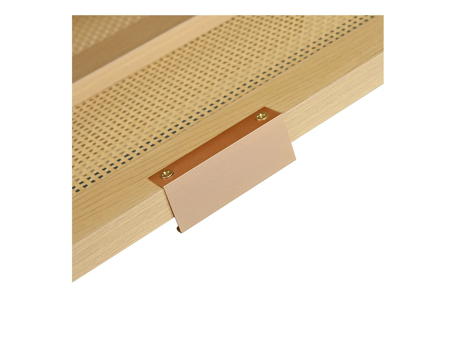 Meuble à chaussures en bois et rotin - 4 portes abattants - Naturel