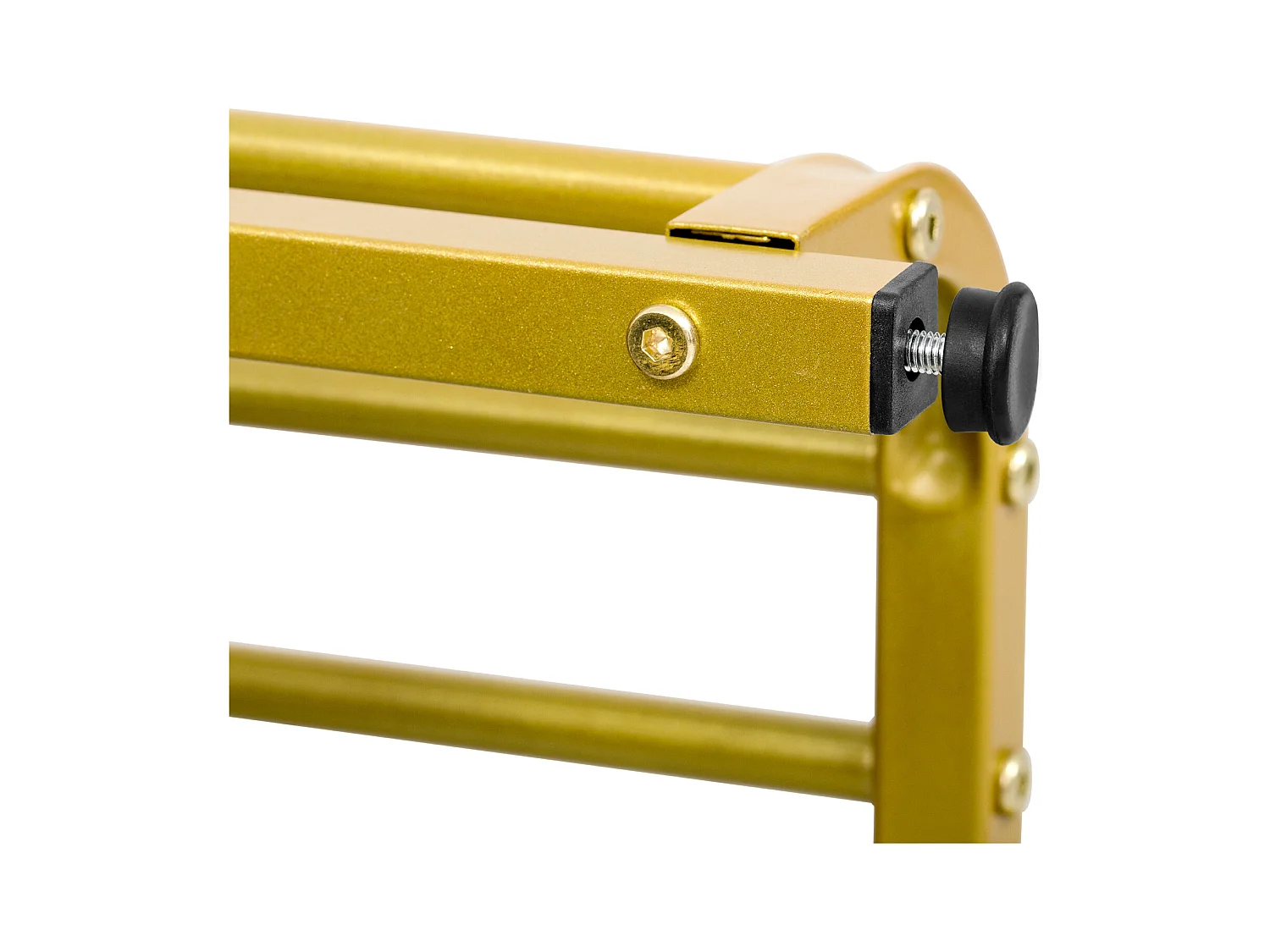 Meuble à chaussures 80x35x39.5cm - avec des étagères ouvertes - Gris+Doré