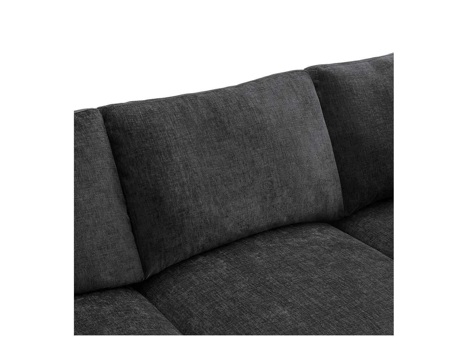 Canapé d'angle moderne en L - Avec repose-pieds amovible - 4 places - gris