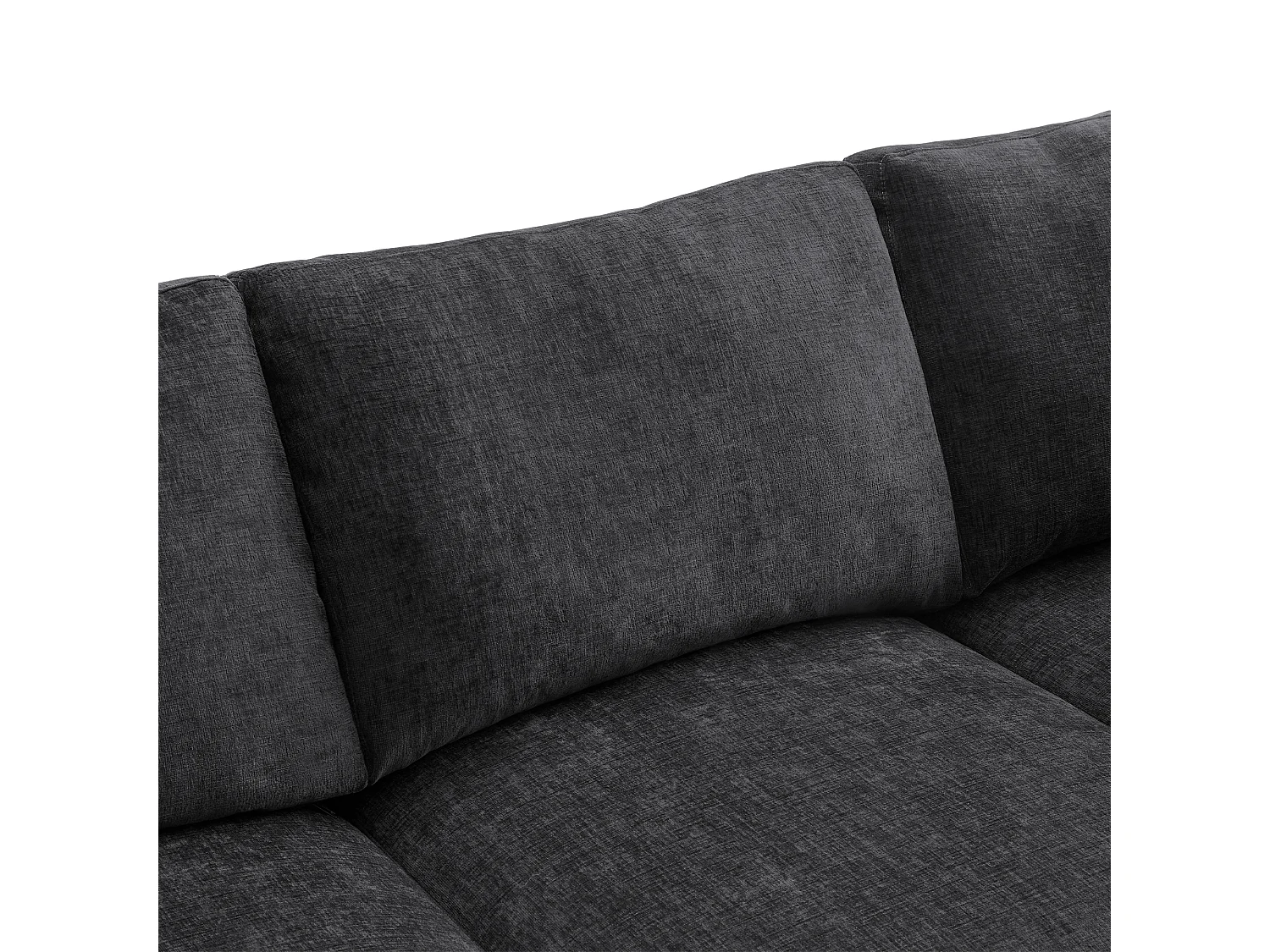 Canapé d'angle moderne en L - Avec repose-pieds amovible - 4 places - gris