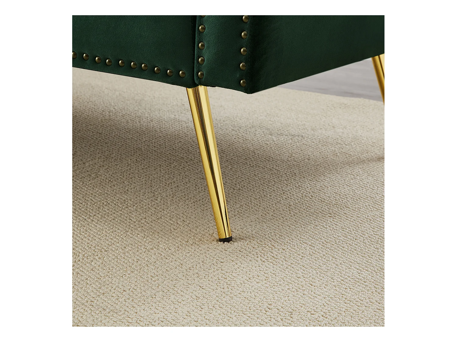 Divano contemporaneo 2 posti - Velluto - Schienale regolabile su 3 livelli - Verde