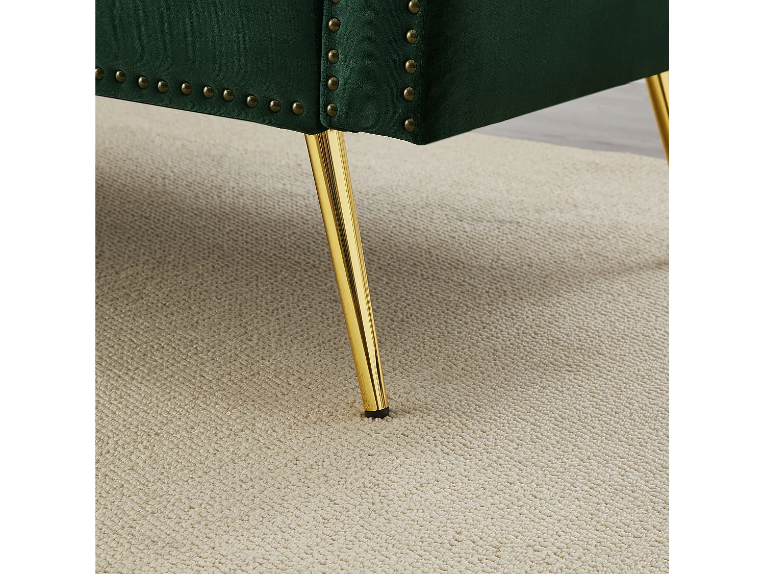 Divano contemporaneo 2 posti - Velluto - Schienale regolabile su 3 livelli - Verde