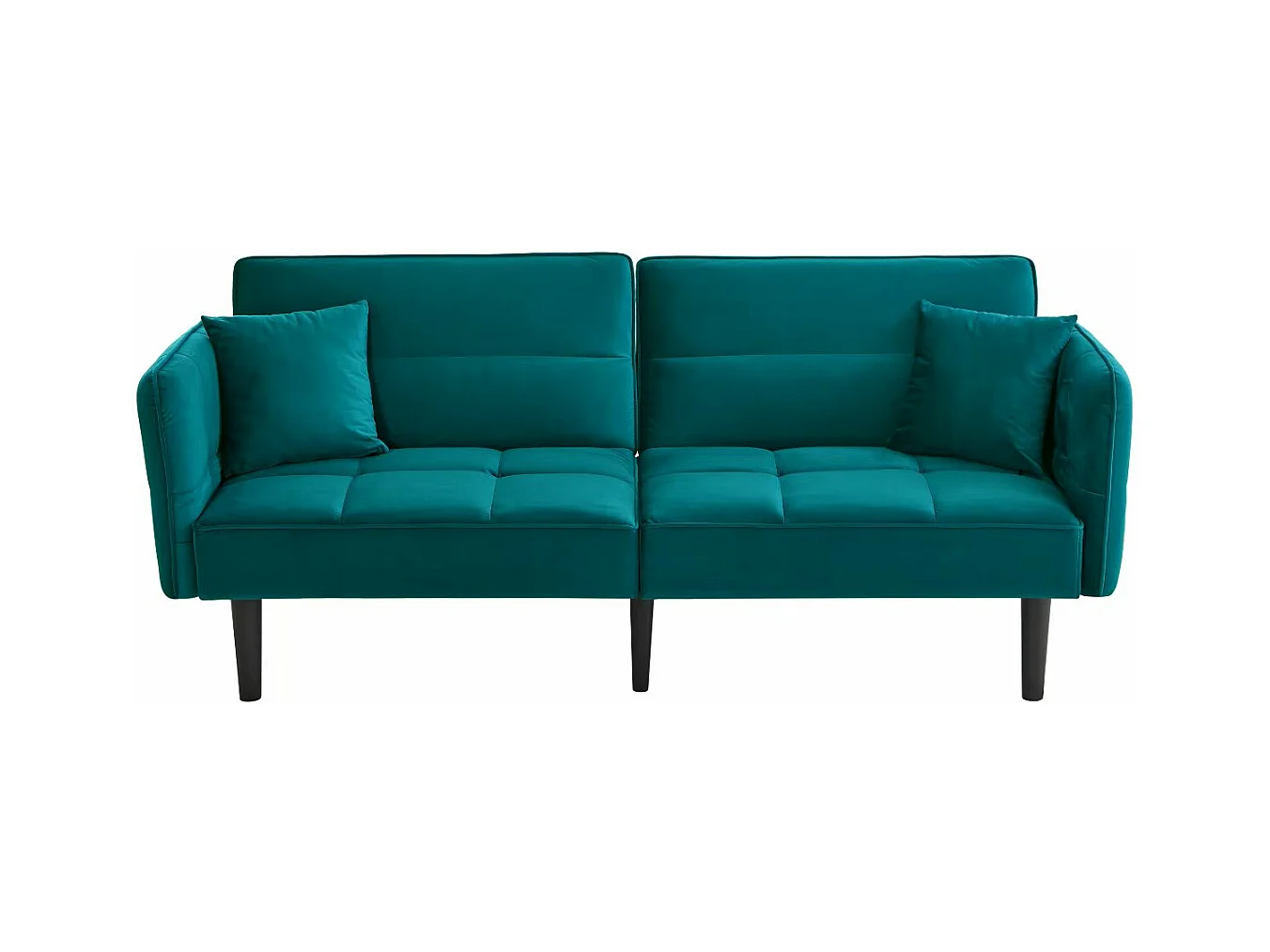 2-in-1 verstellbares Sofa - 2-Sitzer - Samt - Grün