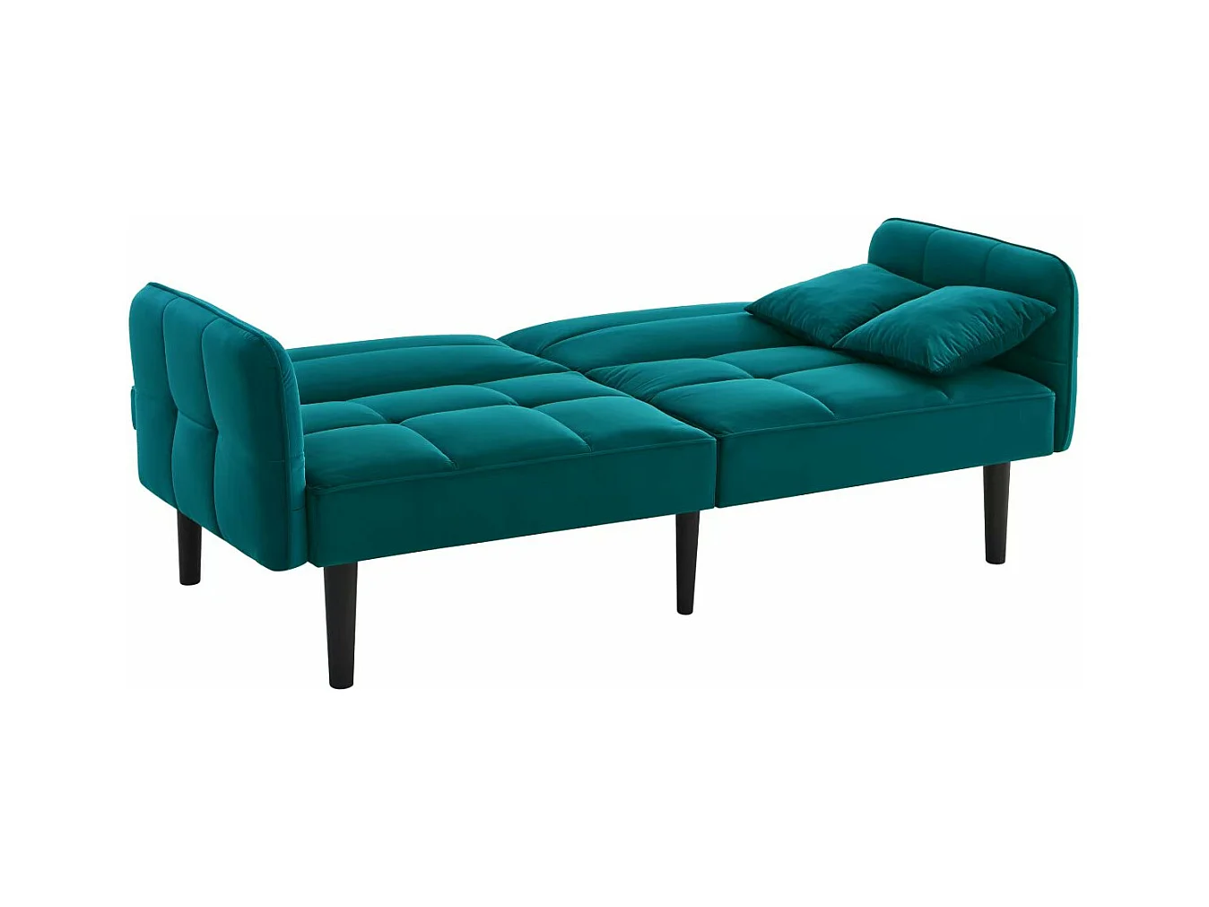 2-in-1 verstellbares Sofa - 2-Sitzer - Samt - Grün