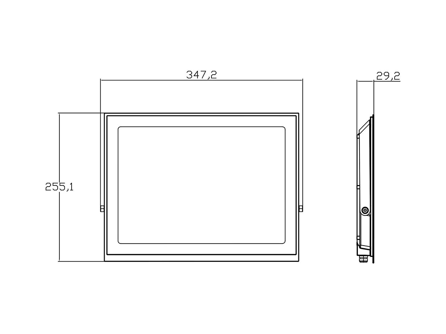 Proiettore LED 200W 120 lm/W IP65 S3 4000K No Nero Bianco Naturale
