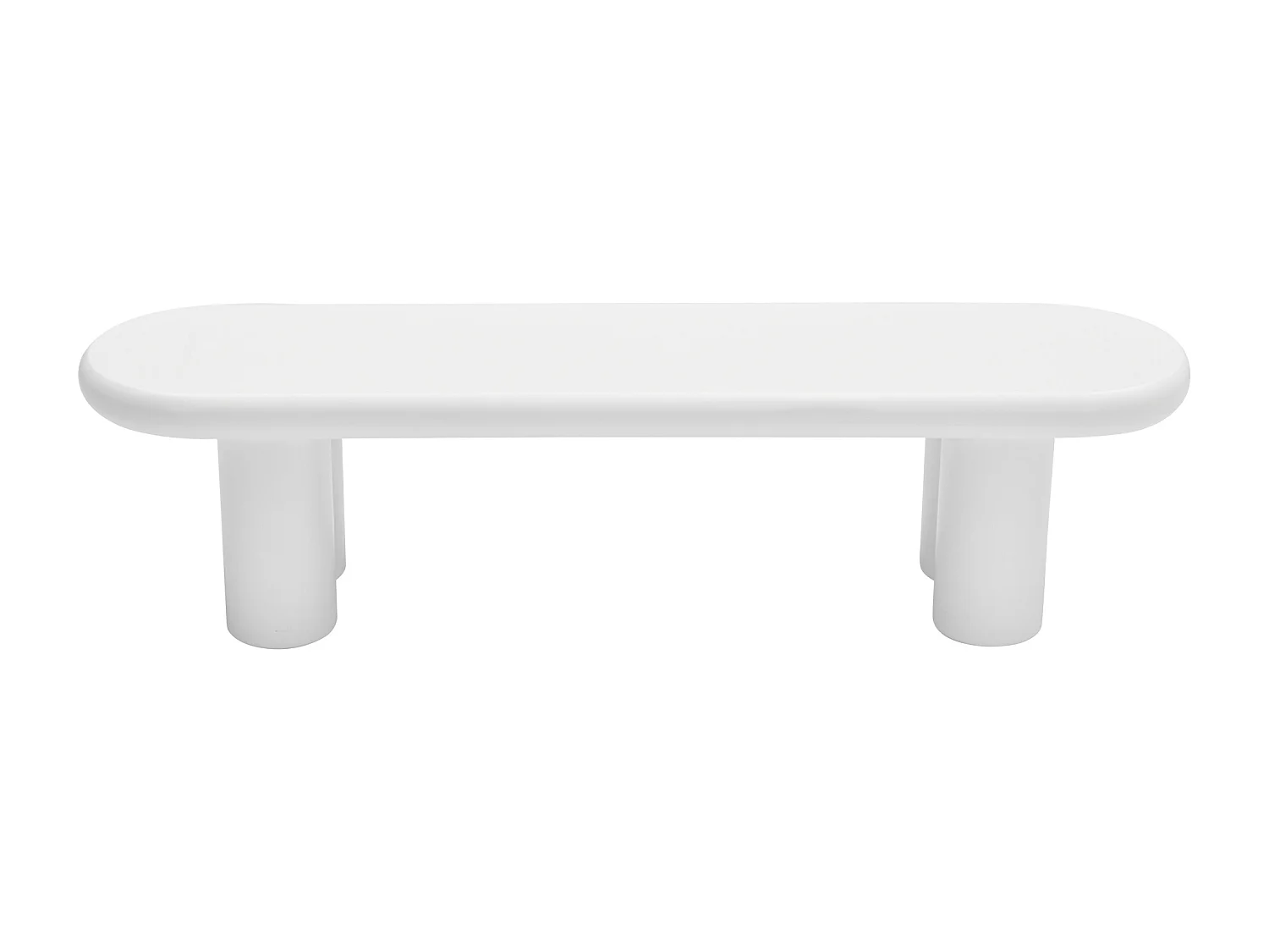 Mueble TV 160x40x40 cm - con 4 patas reforzadas - MDF - blanco