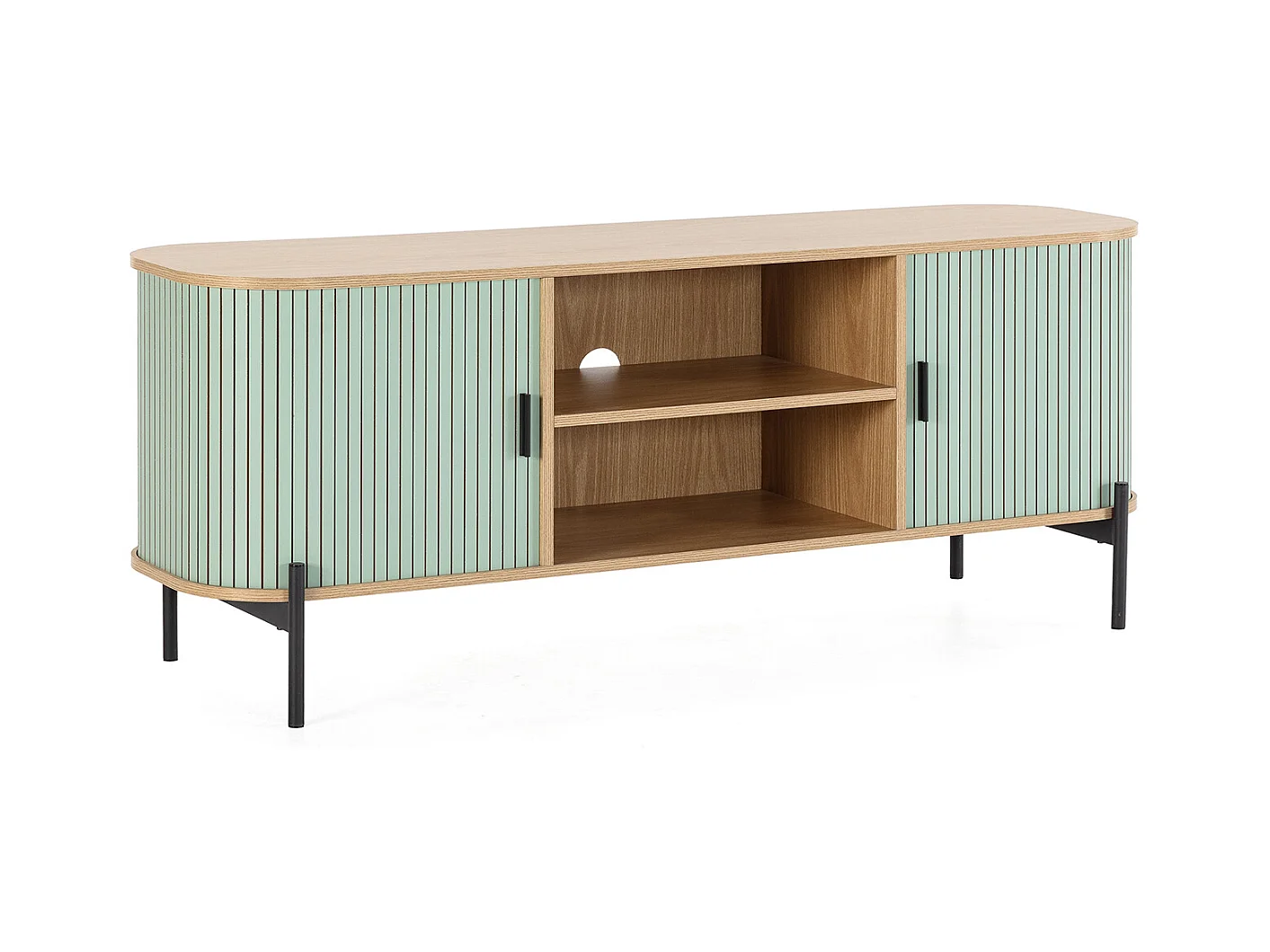 Meuble Tv Mónaco 2 portes couleur Bleu