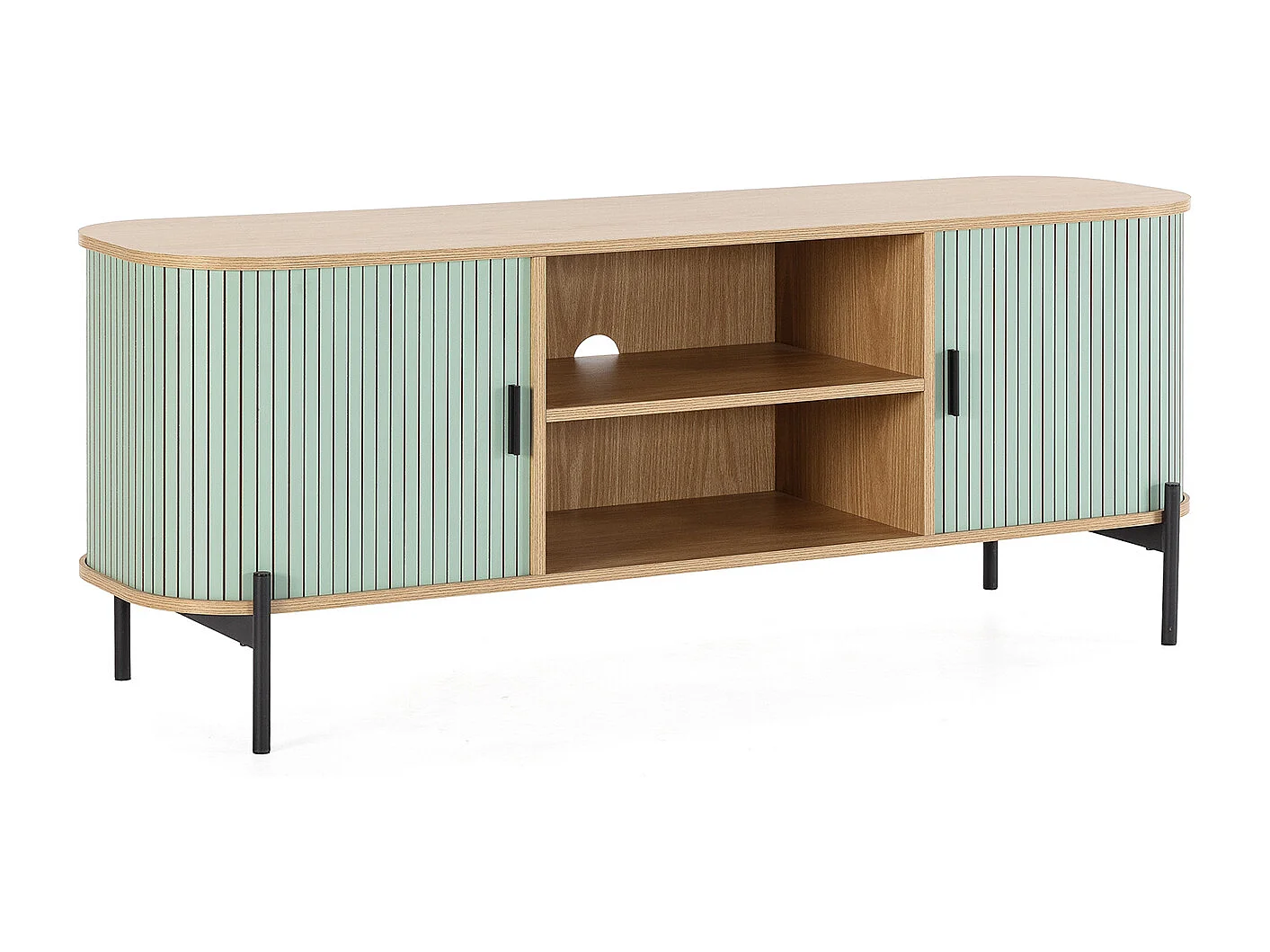 Mueble Tv Mónaco 2 puertas color Azul