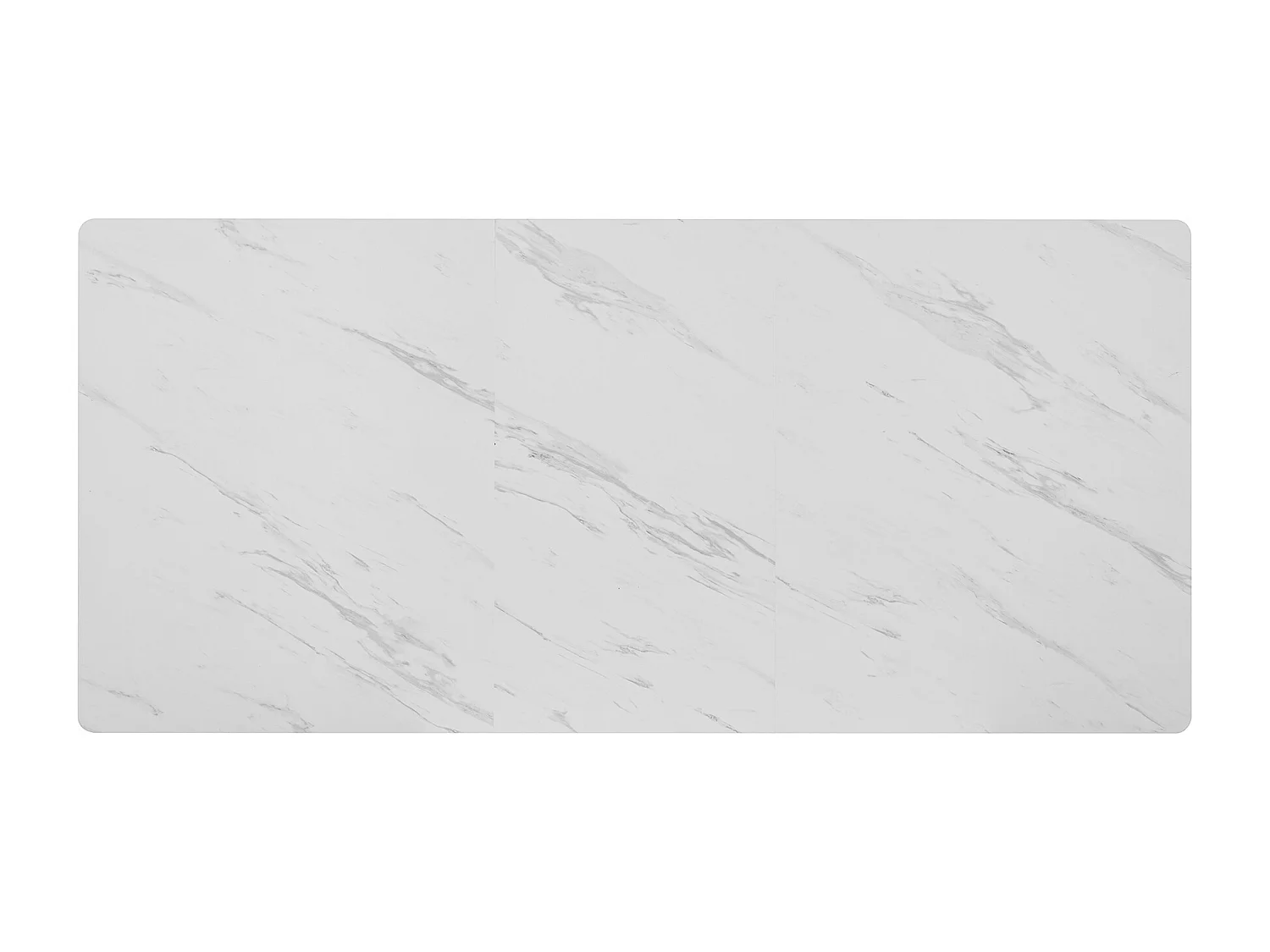 Stół jadalniany rozsuwany - blat imitujący marmur - dla 6-8 osób - biały+czarny