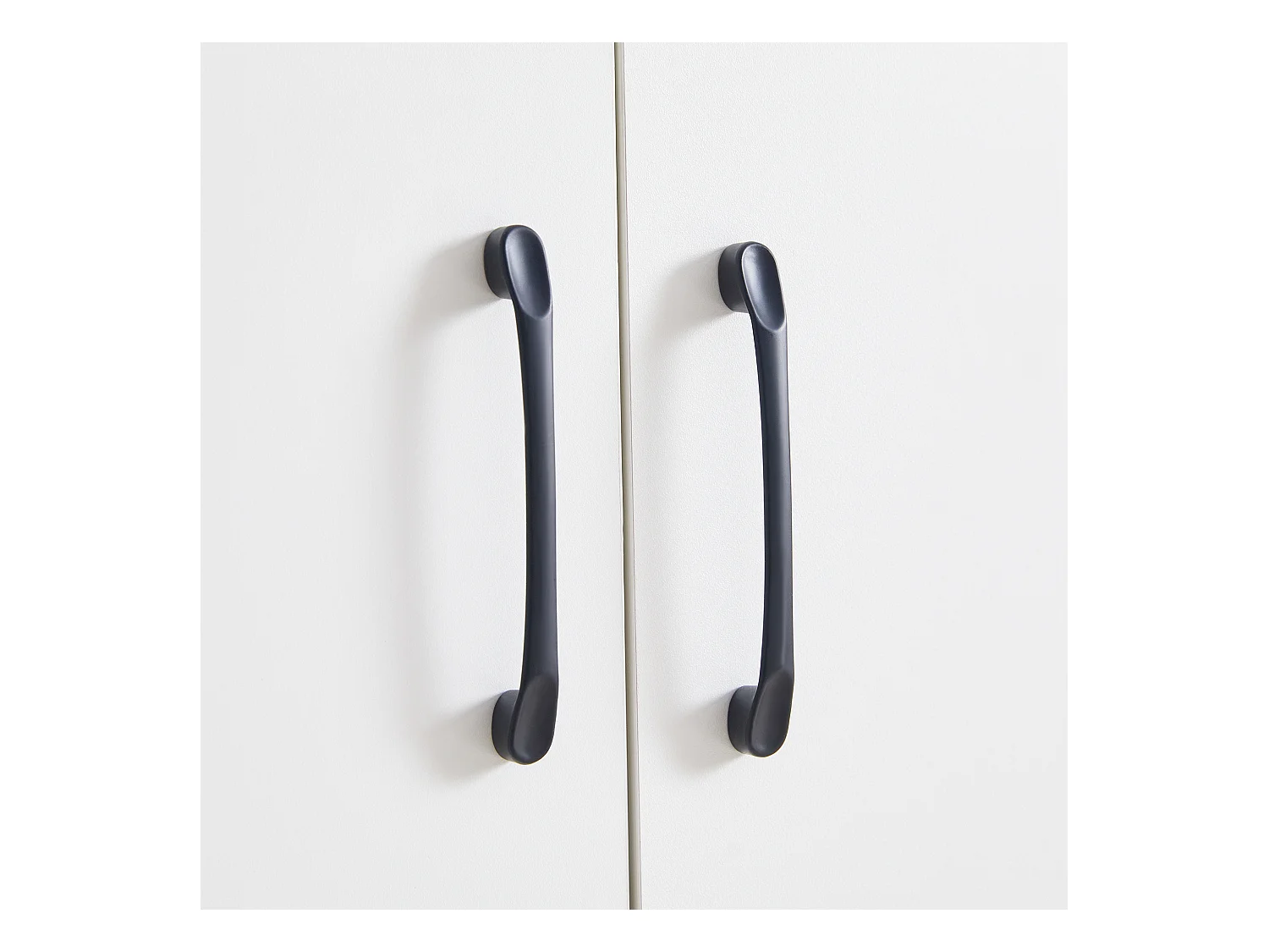 Buffet moderne 160x40x80cm - avec 4 portes - panneau de particules - Blanc+Marron