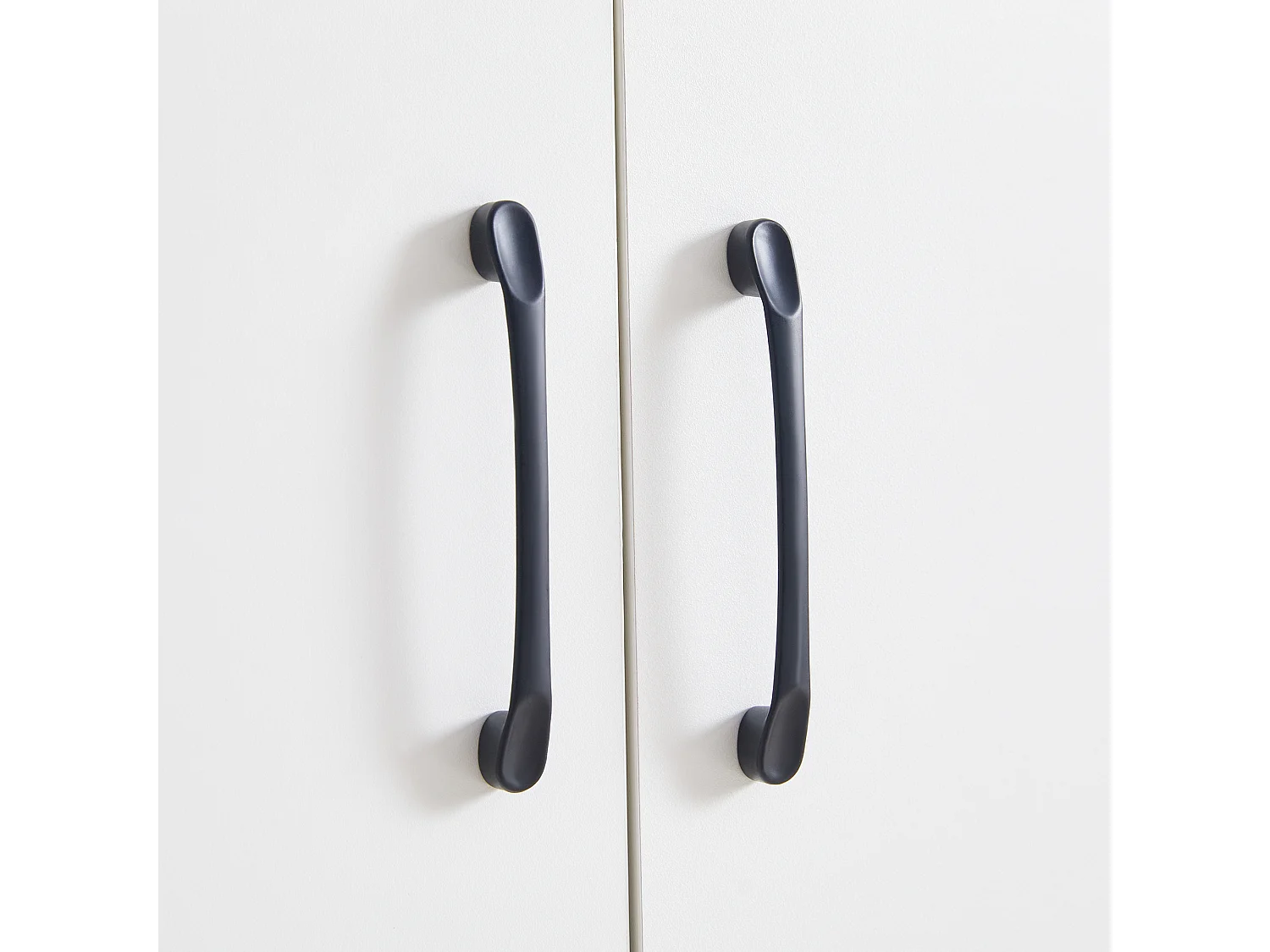 Moderne Anrichte 160x40x80 cm - mit 4 Türen - Spanplatte - Weiß+Braun