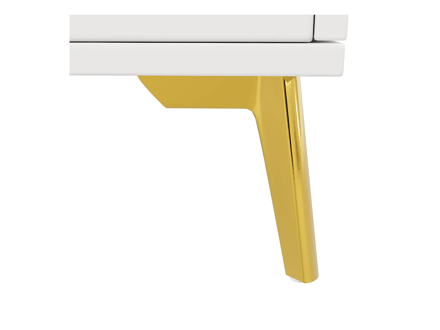 Moderne hoge buffetkast - 3 deuren en 2 laden - van MDF - wit