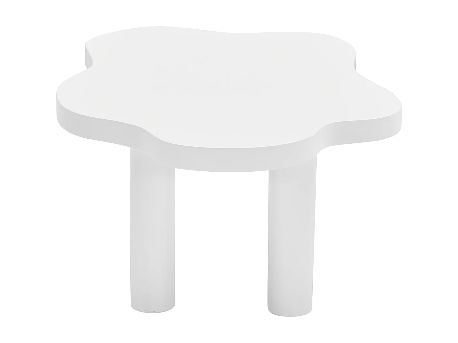 Table basse Cloud - Design simple - Design irrégulier - MDF - Blanc