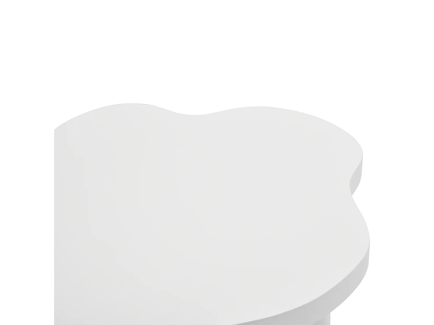 Table basse Cloud - Design simple - Design irrégulier - MDF - Blanc