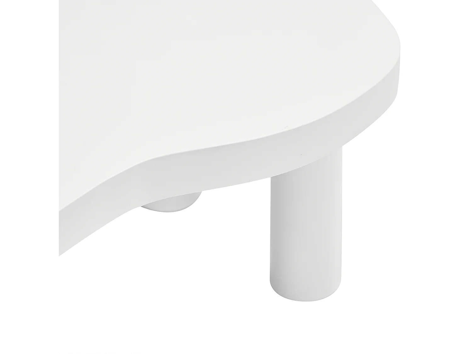 Table basse Cloud - Design simple - Design irrégulier - MDF - Blanc