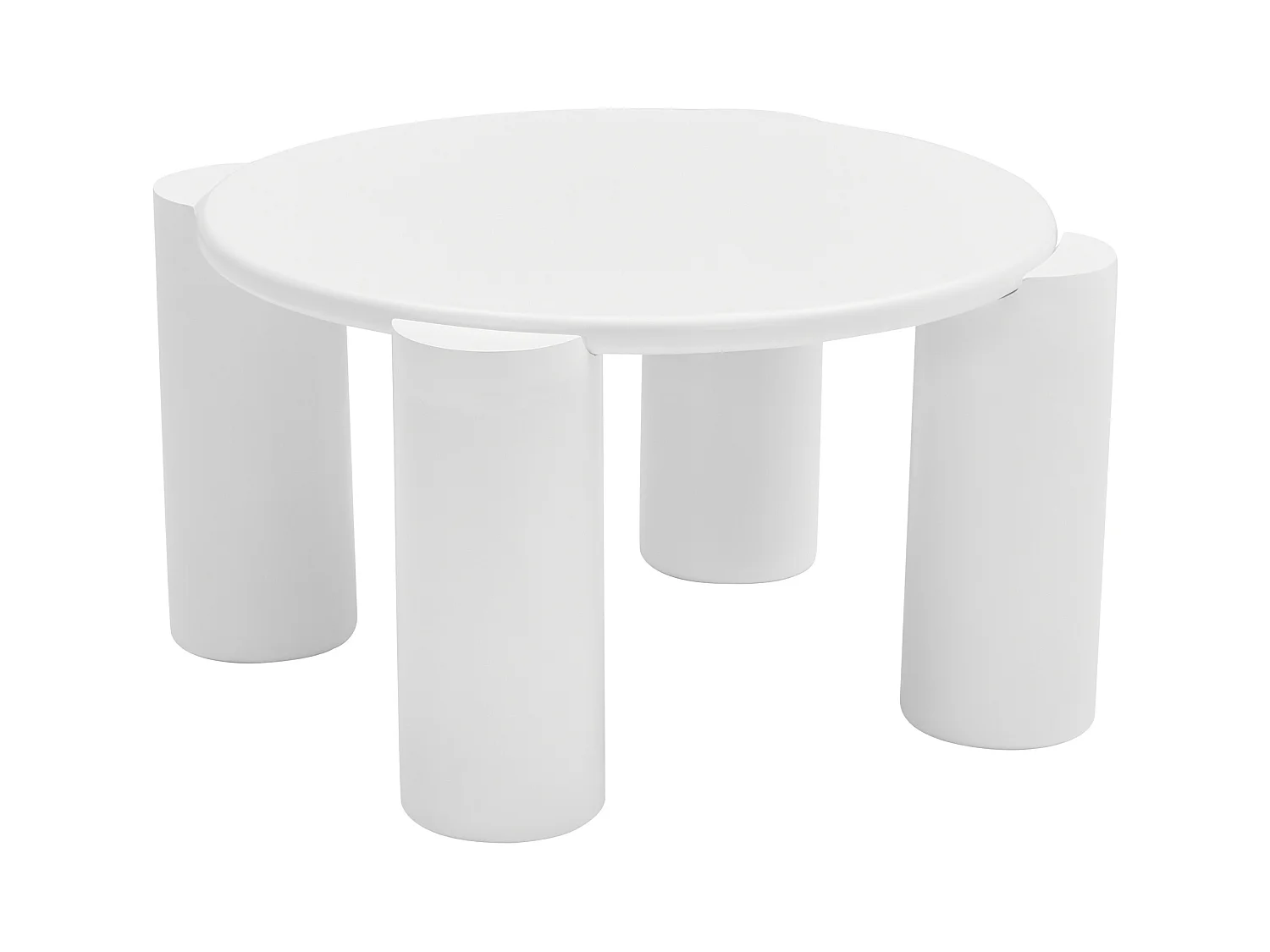 Table basse moderne - Avec 4 pieds robustes - Blanc