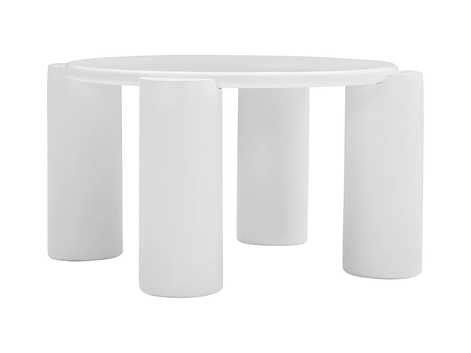 Table basse moderne - Avec 4 pieds robustes - Blanc