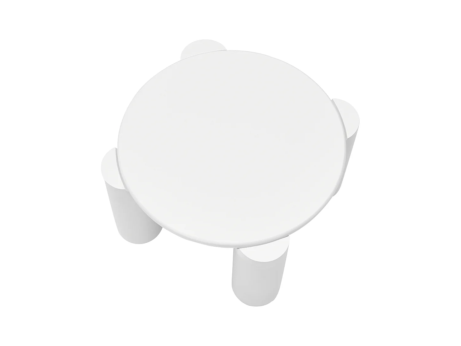 Table basse moderne - Avec 4 pieds robustes - Blanc