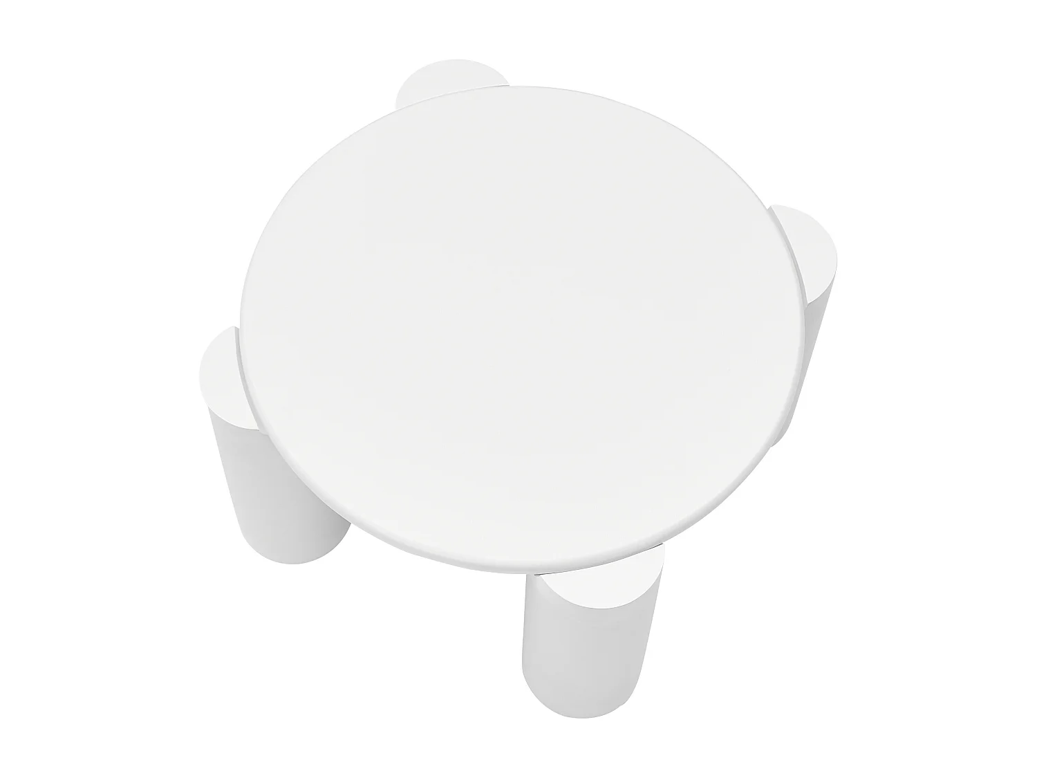 Table basse moderne - Avec 4 pieds robustes - Blanc