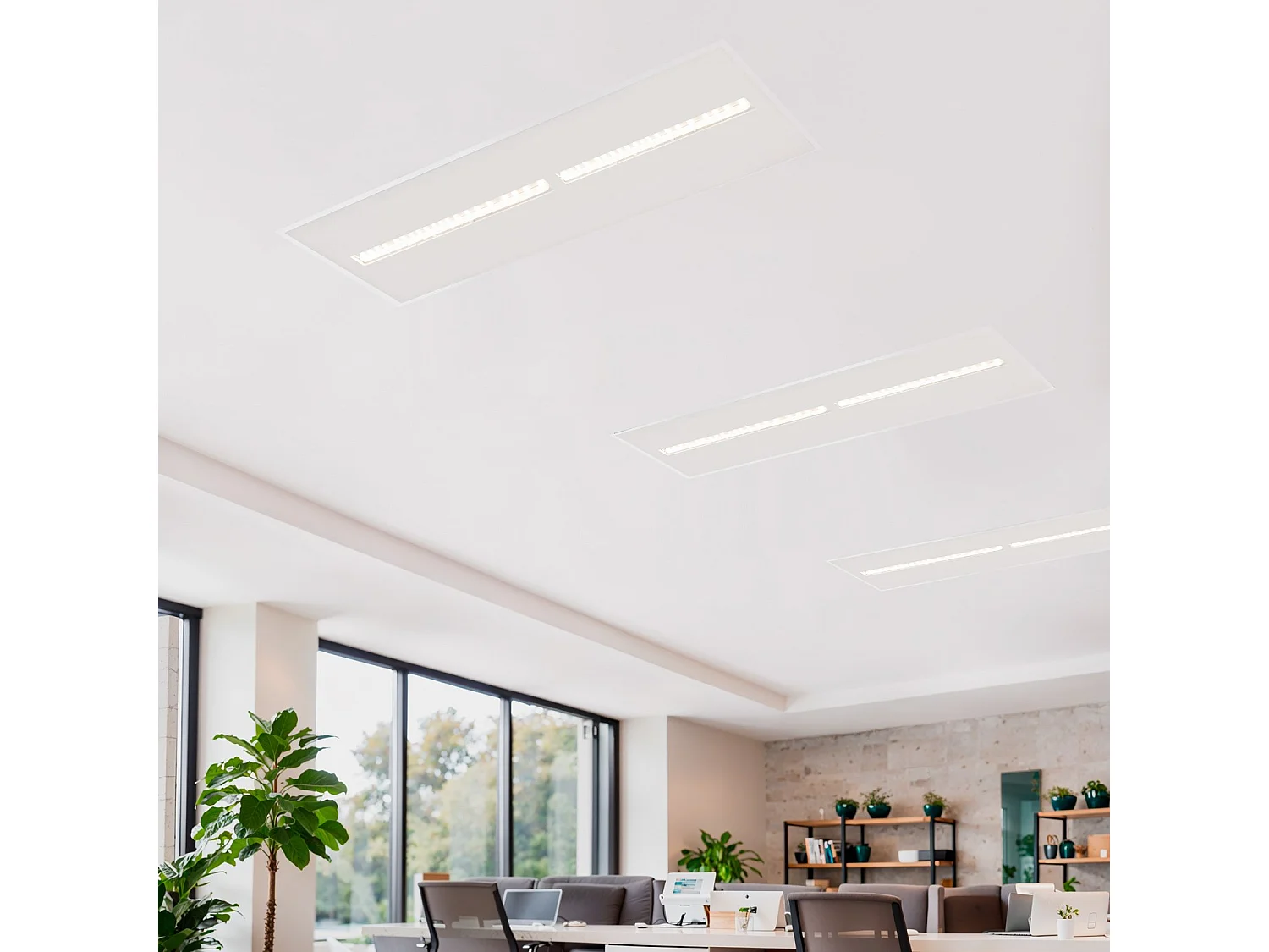 Panel LED 120x30 cm 30W 4200lm CCT Seleccionable VisualConfort 3000K - 4000K Seleccionable (Cálido-Neutro)