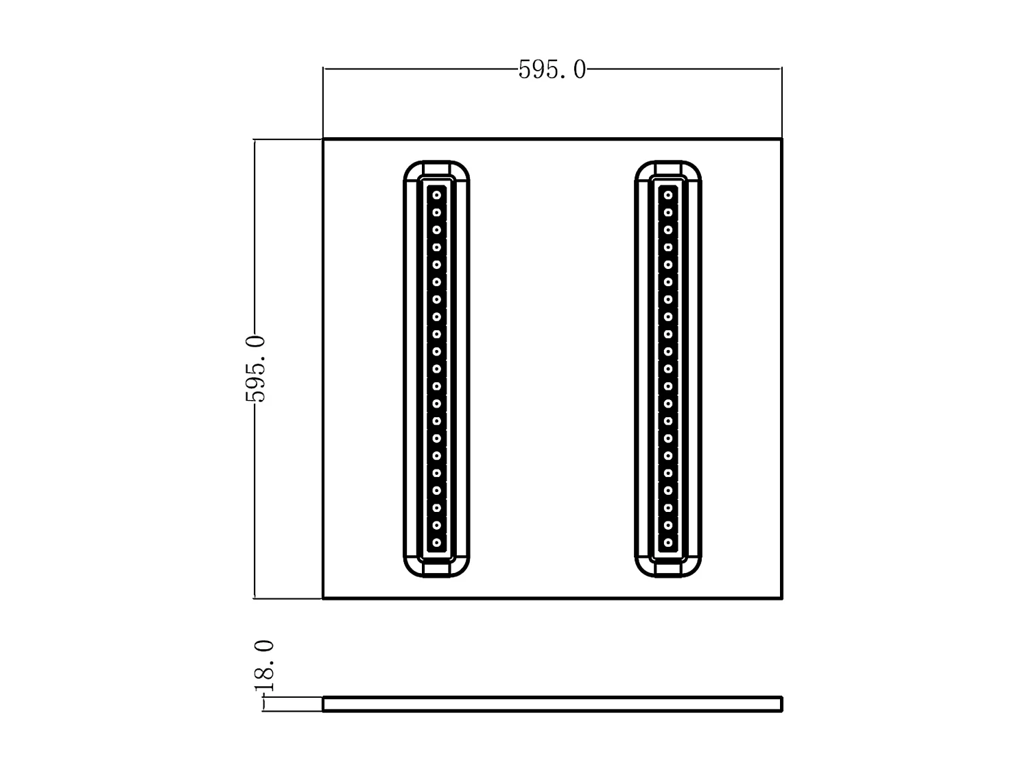 Pannello LED 60x60 cm 30W 4200lm CCT Selezionabile Stripe 3000K - 4000K Selezionabile (Caldo-Naturale)