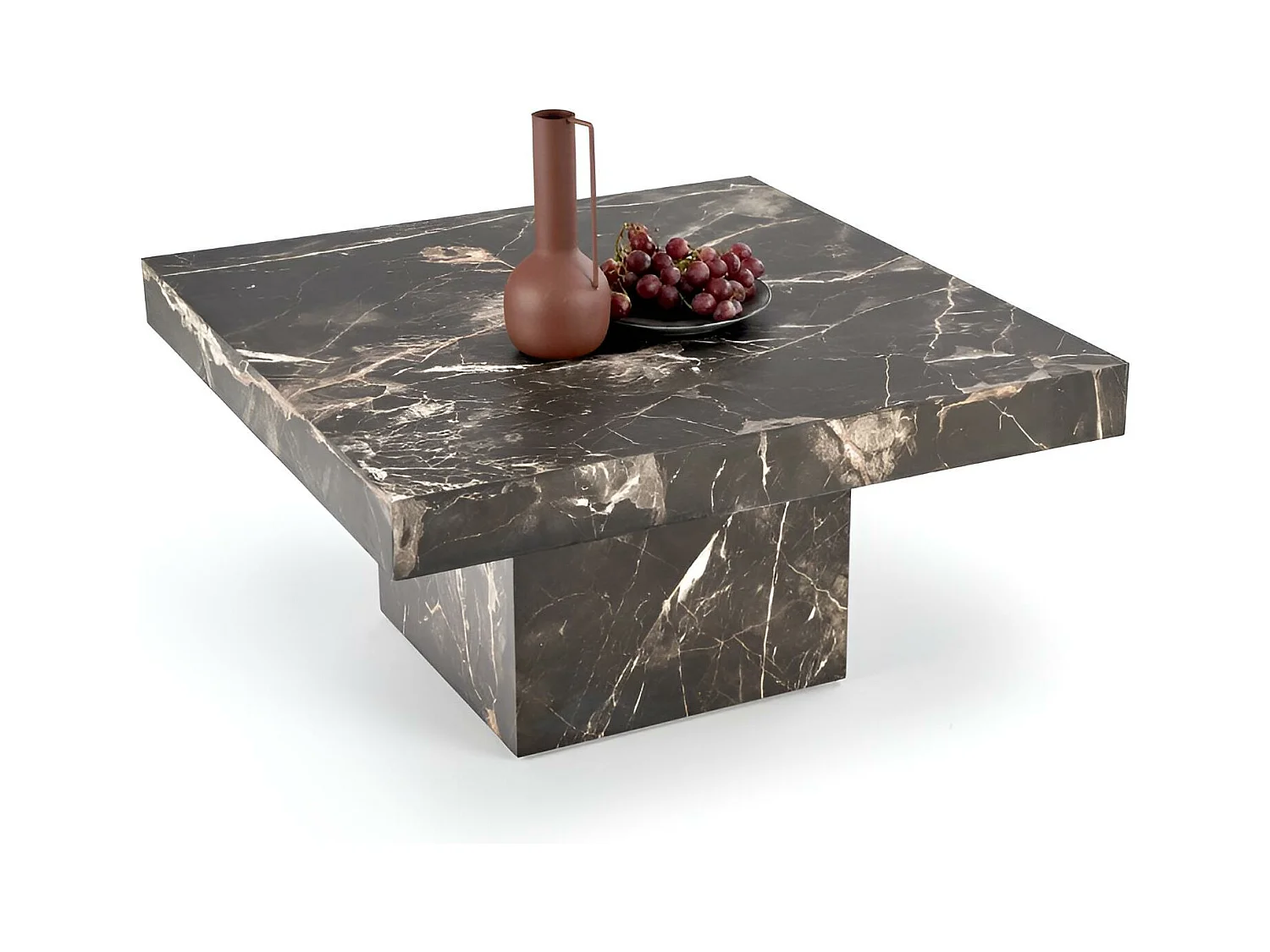 Couchtisch Monolit/MDF-Furier/Marmor Design/Schwarz