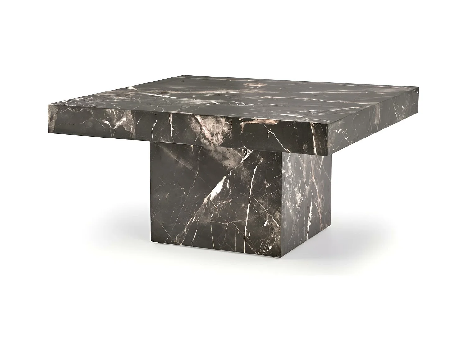 Couchtisch Monolit/MDF-Furier/Marmor Design/Schwarz