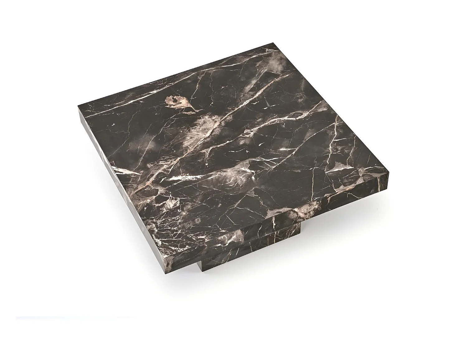 Couchtisch Monolit/MDF-Furier/Marmor Design/Schwarz