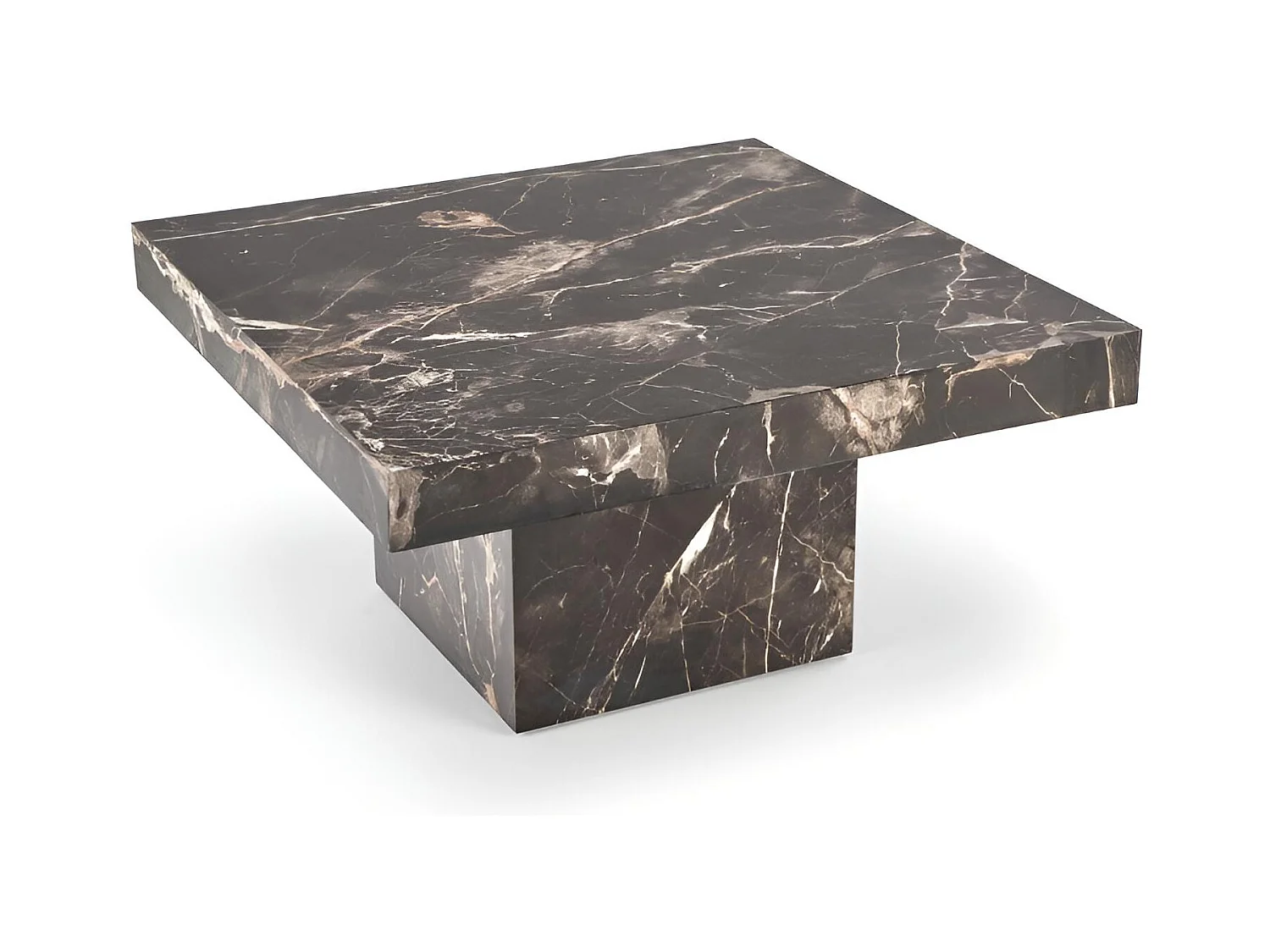 Couchtisch Monolit/MDF-Furier/Marmor Design/Schwarz