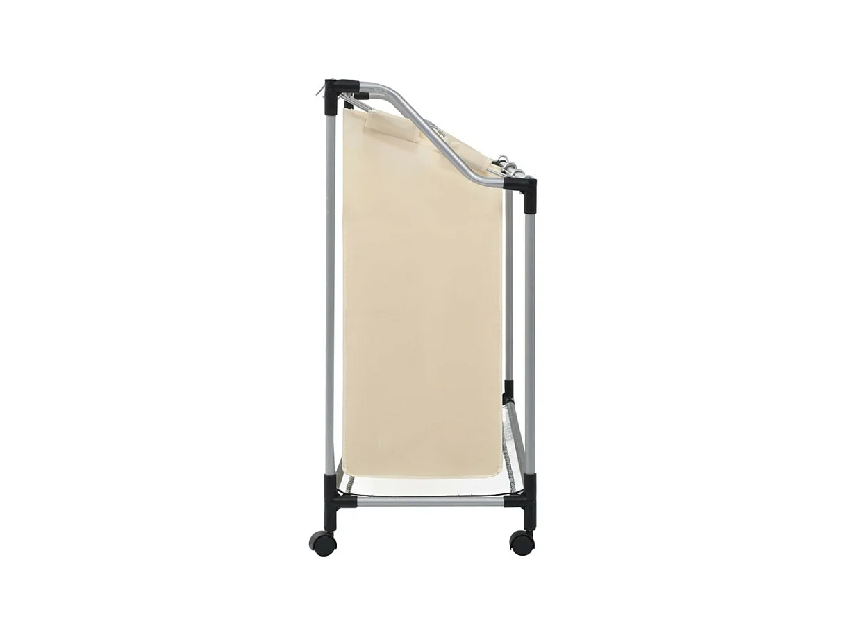 Trieuse à linge avec 3 sacs Crème Acier