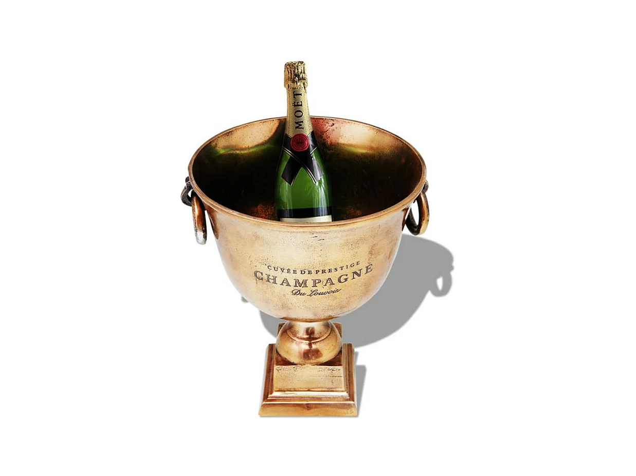 Champagner-Kühler Pokal Kupfer Braun