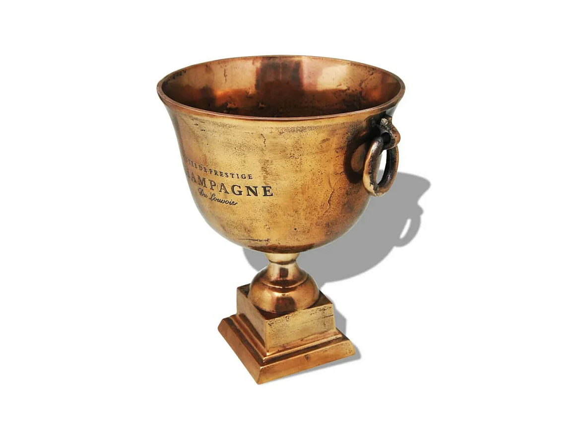 Champagner-Kühler Pokal Kupfer Braun