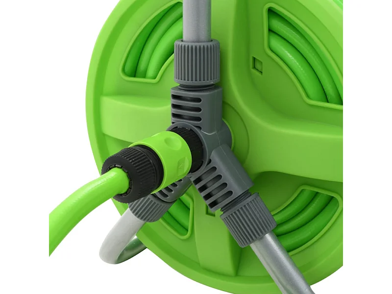 Enrolador de Mangueira com 20 Metros e Conector de 2 Metros para Jardim