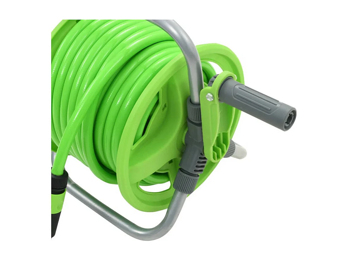 Enrolador de Mangueira com 20 Metros e Conector de 2 Metros para Jardim