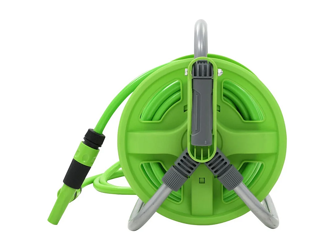 Enrolador de Mangueira com 20 Metros e Conector de 2 Metros para Jardim