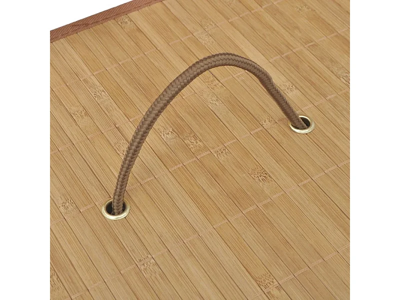 Panier à linge rectangulaire Bambou Naturel